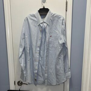 Peter Millar Atlanta Braves shirt  Blue Checkered Shirt size xl